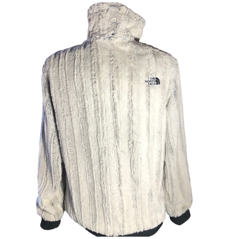 The North Face size  faux fur jacket/ grayish silver color~women’s sz L - Picture 6 of 11